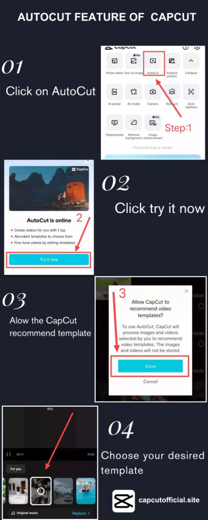Autocut Feature of CapCut MOD APK copy