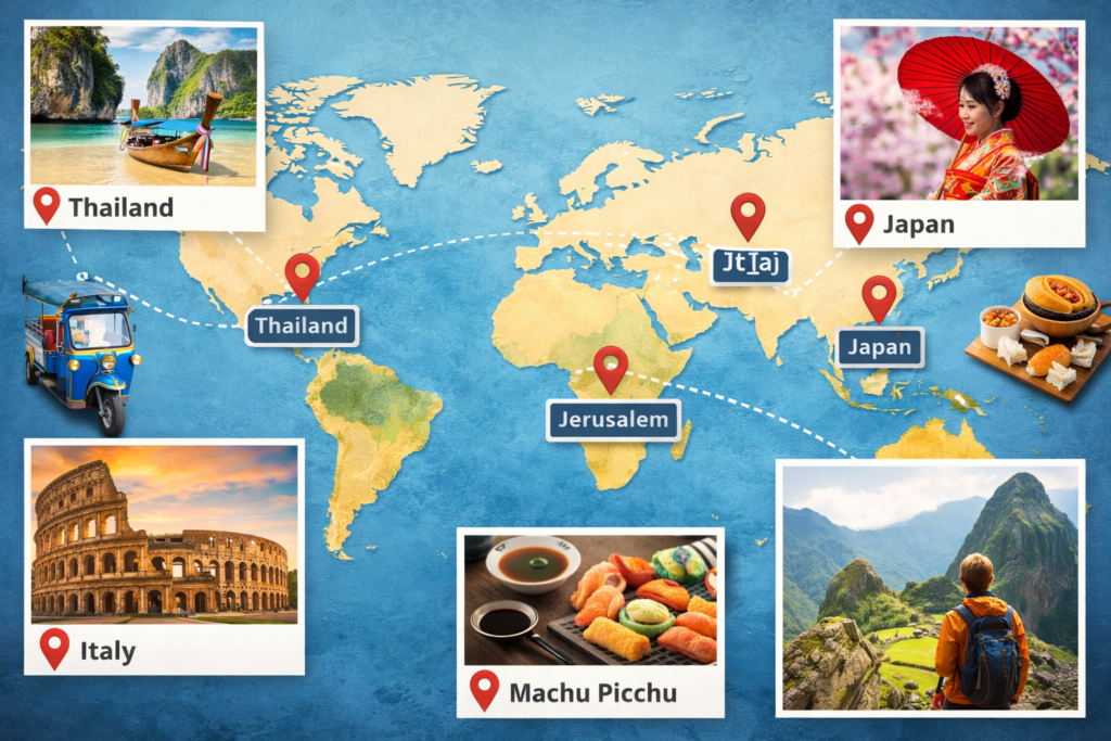 World travel highlights in one frame 1