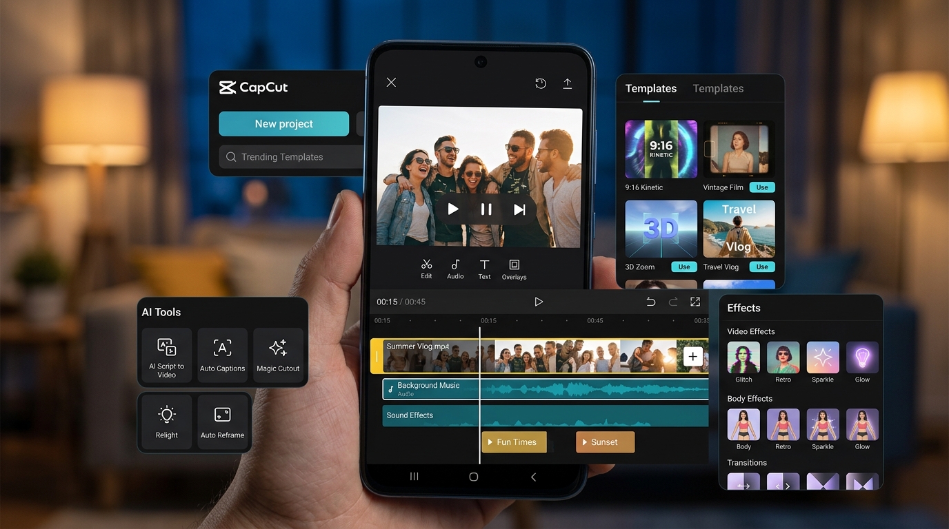 CapCut interface on Android phone 202605102330