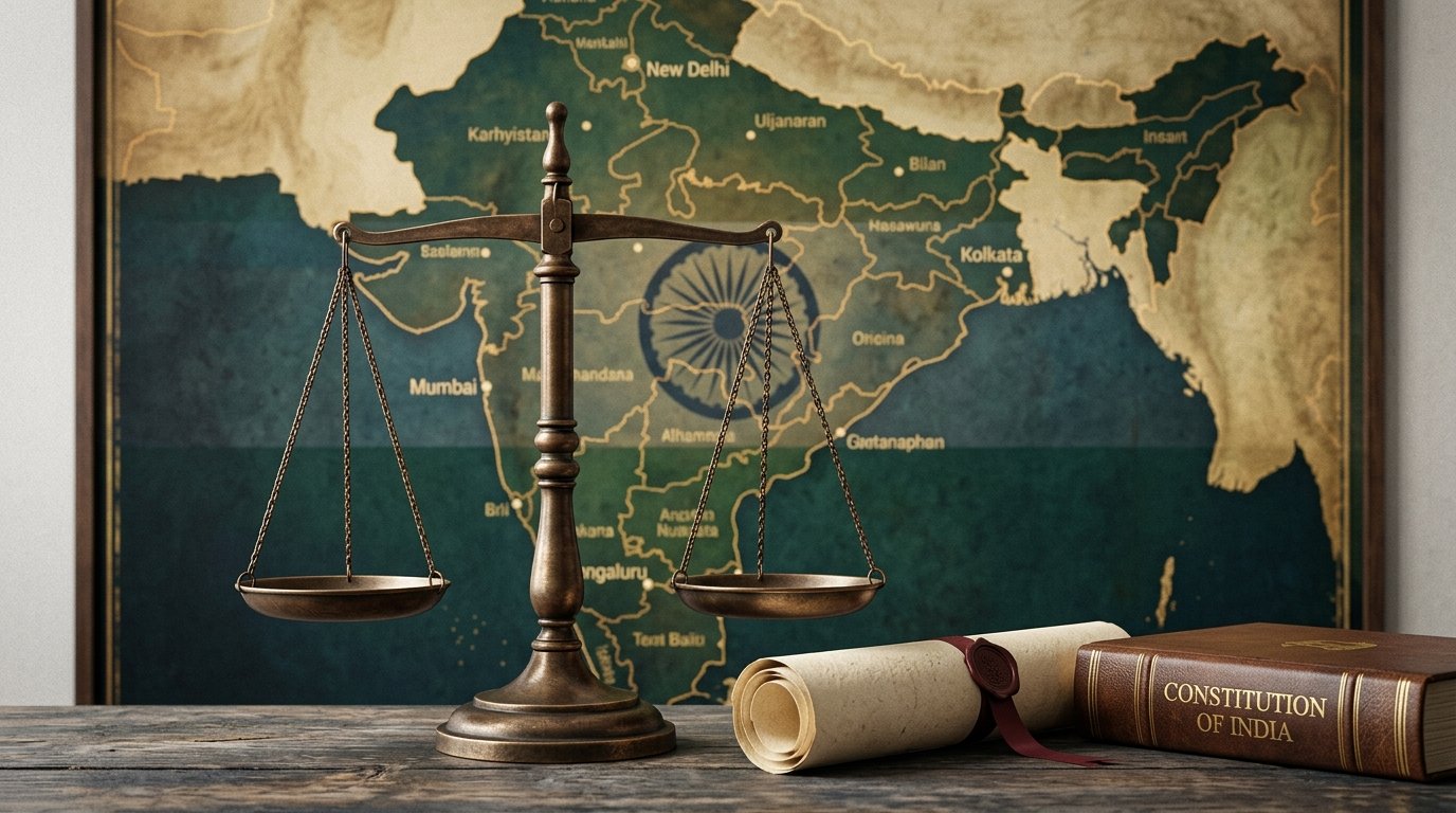 Legal document with India map 202605191628
