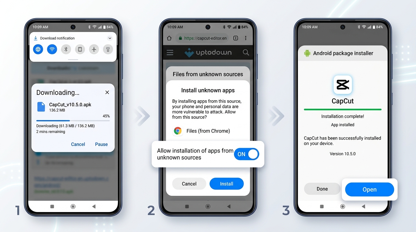 Phone screen APK download progress 202605102337